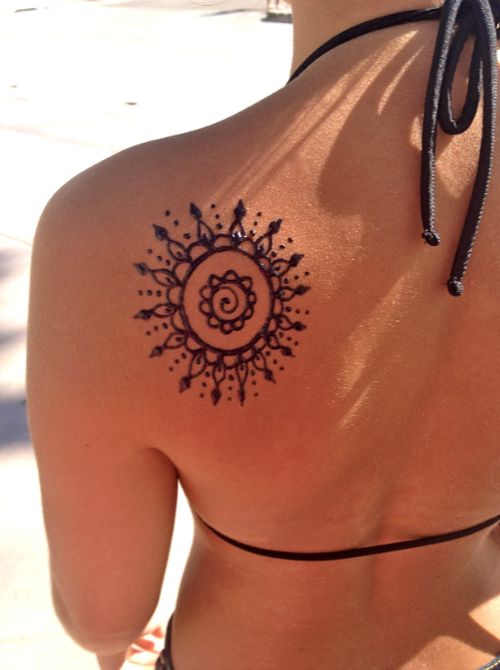 henna tattoo sun