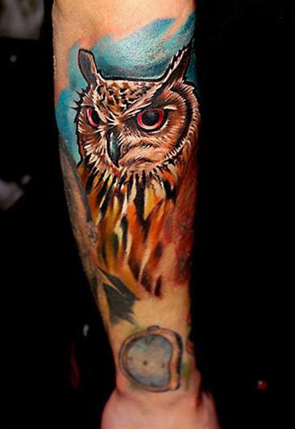 owl tattoo arm