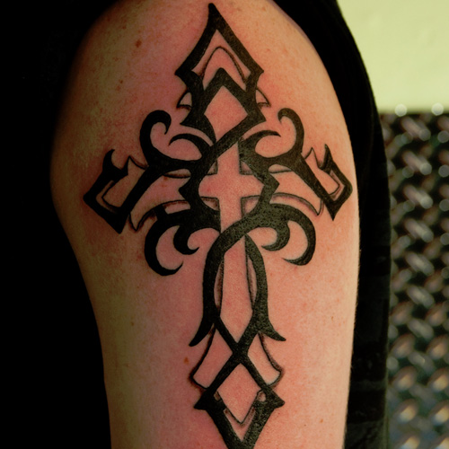  tribal cross tattoos