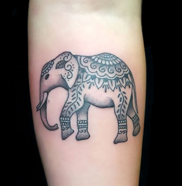  mehndi elephant tattoo