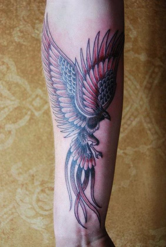 phoenix forearm tattoo