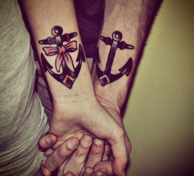  anchor matching tattoos