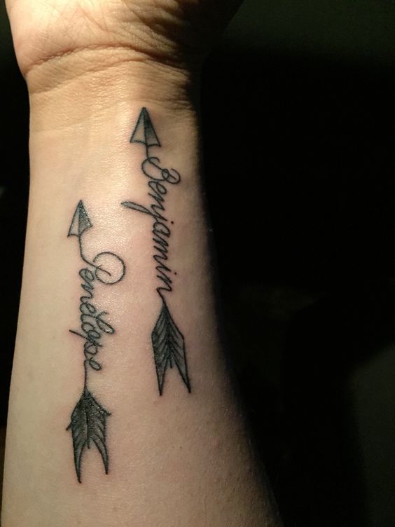  arrow tattoo with name