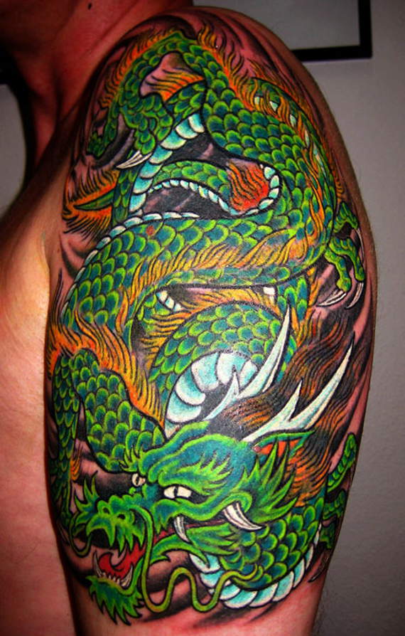 colorful dragon tattoo