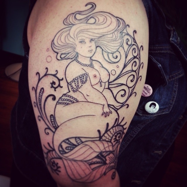 fat mermaid tattoos