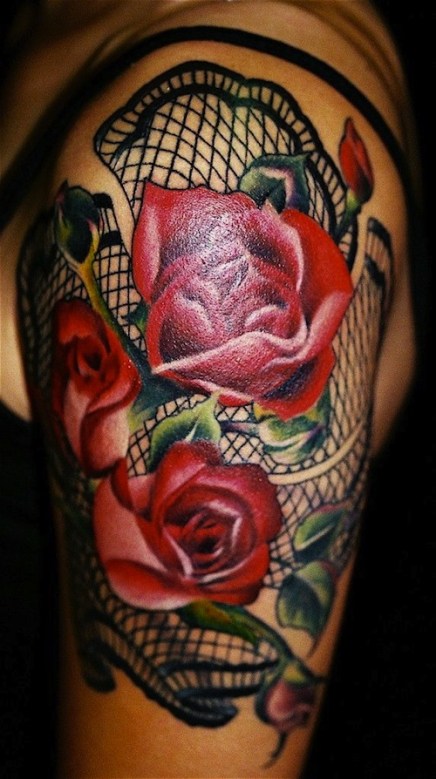  lace rose tattoo