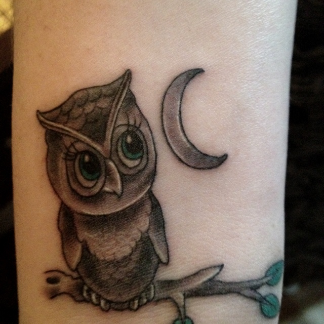 owl wrist tattoos