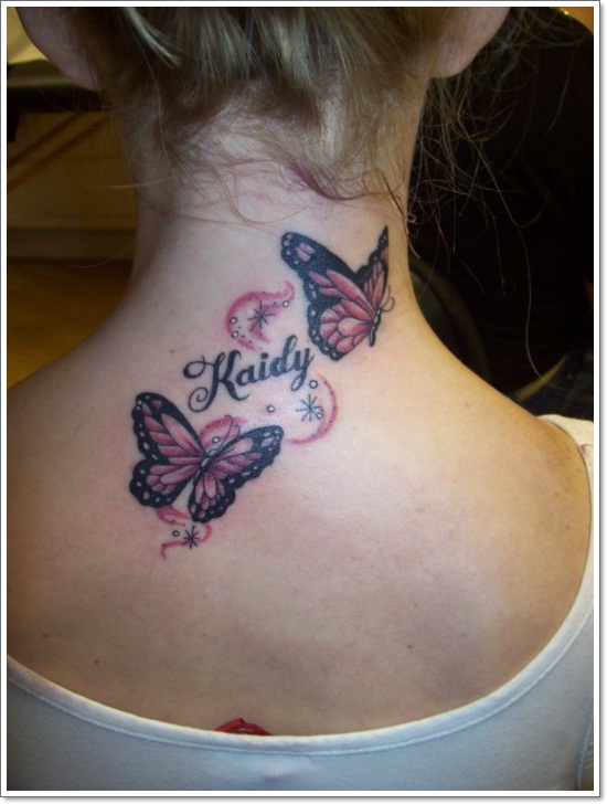  butterfly neck tattoos