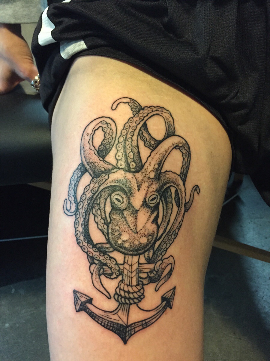  octopus anchor tattoos