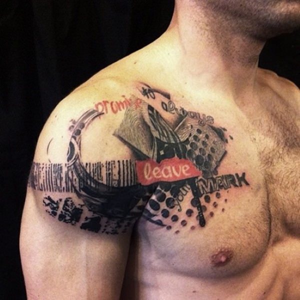  shoulder chest tattoos