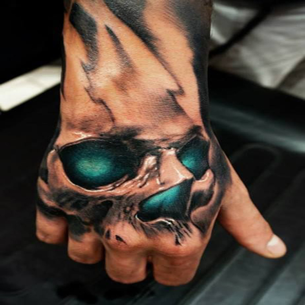  skull tattoos hand
