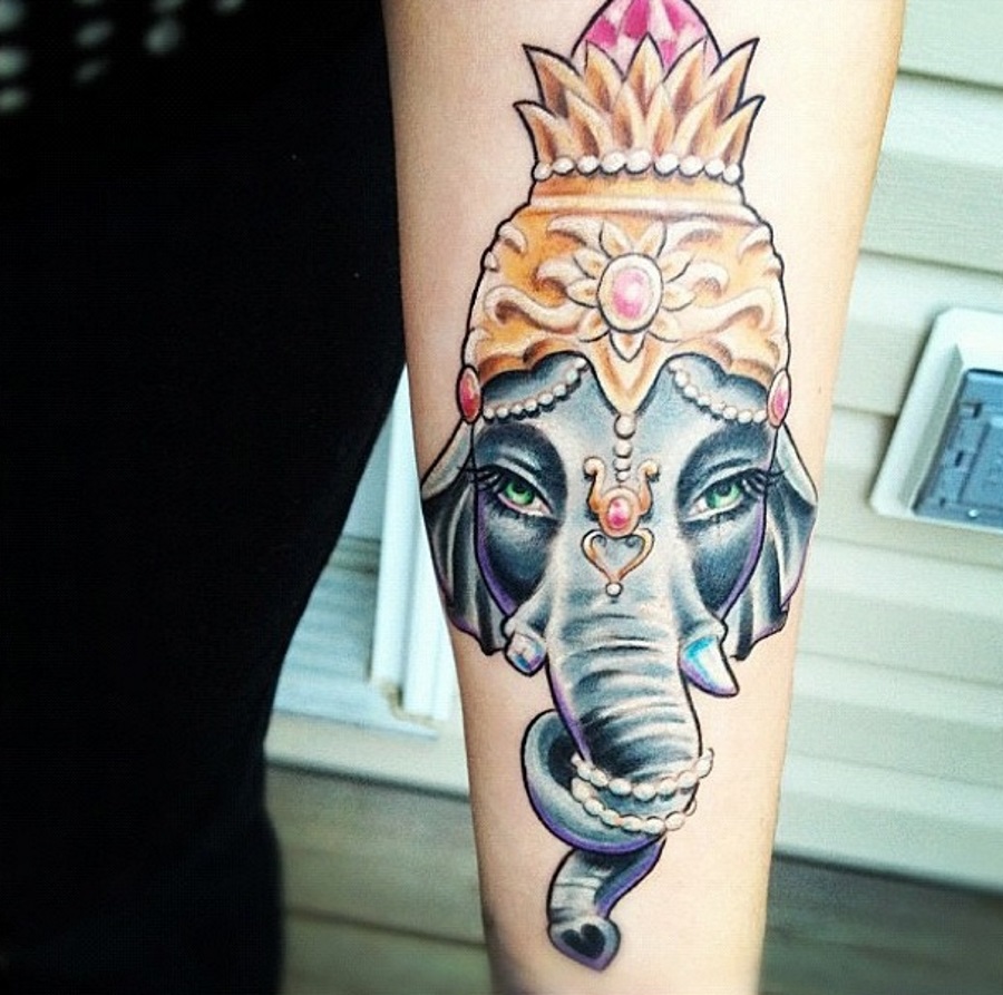  asian elephant tattoo