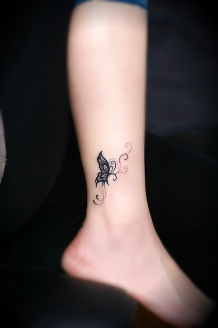 butterfly tattoos ankle