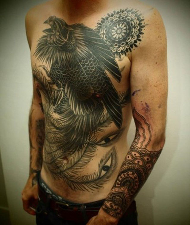  large bird tattoos