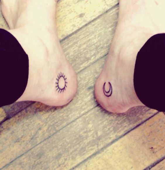 moon tattoo foot