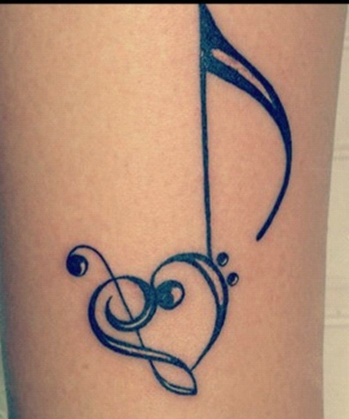  music heart tattoos