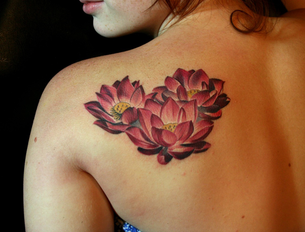 red lotus flower tattoo