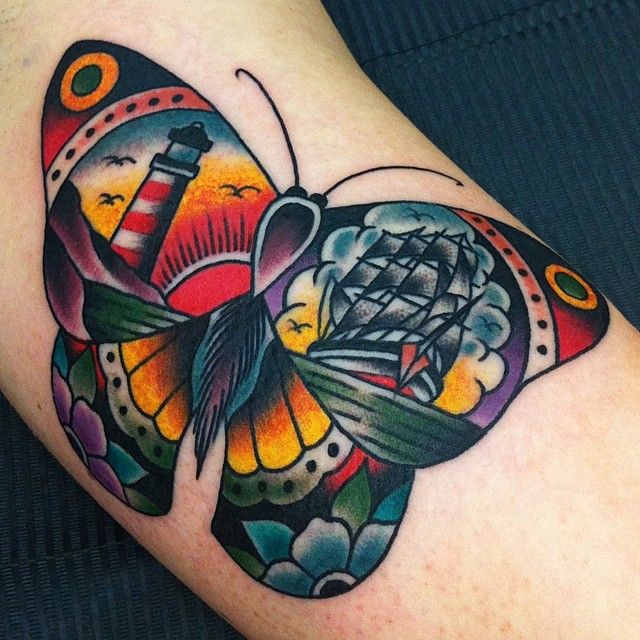  traditional tattoos butterfly