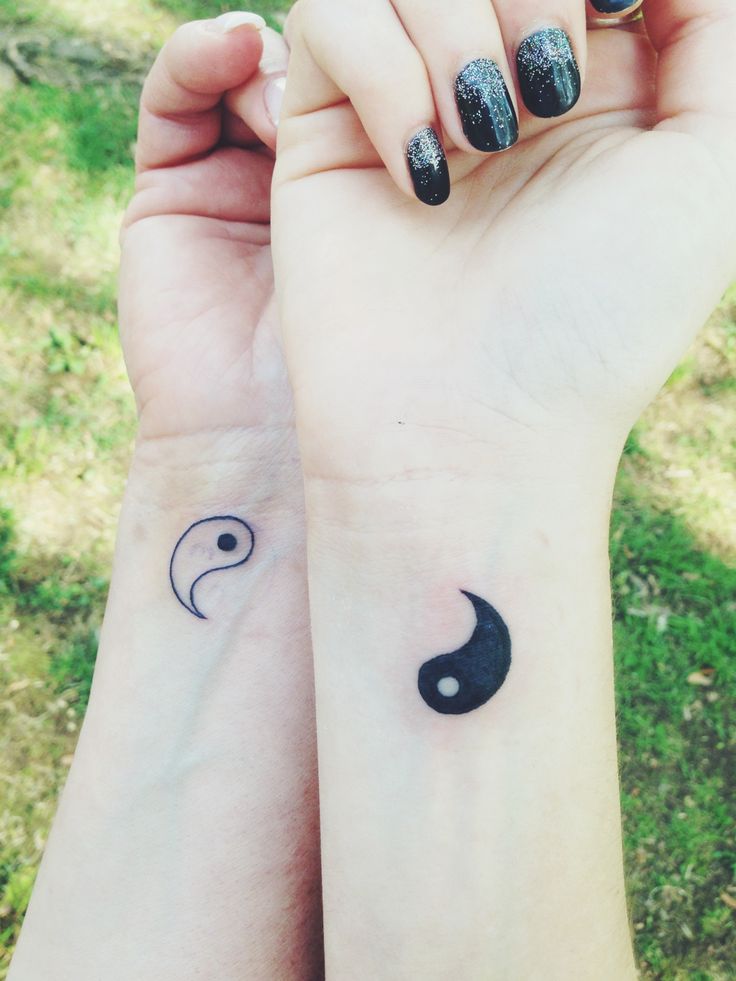ying yang matching tattoos