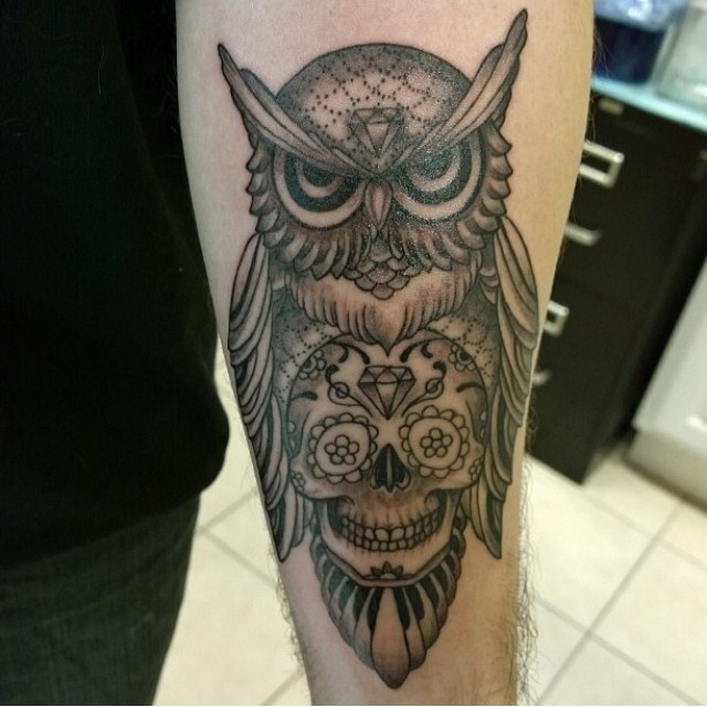  owl forearm tattoos