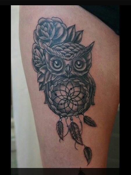  owl tattoo dreamcatcher