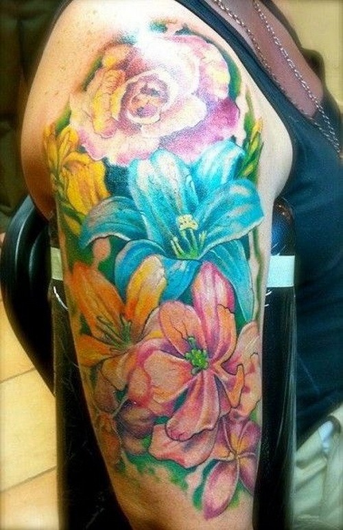 tropical flower tattoos