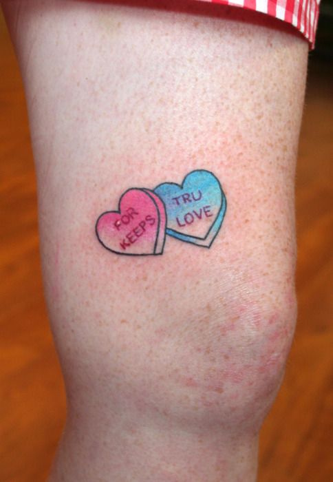 candy heart tattoos
