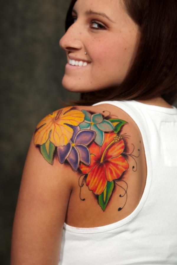  colorful shoulder tattoos