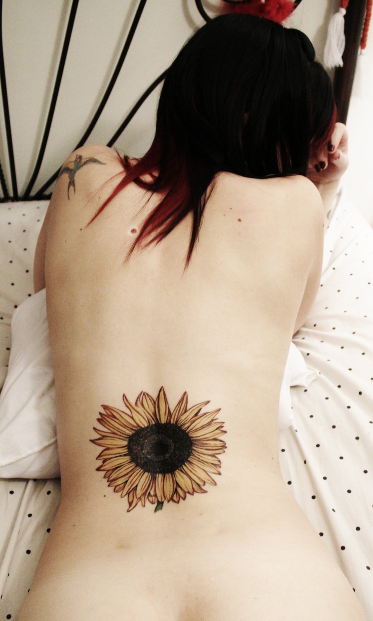  delicate sunflower tattoo