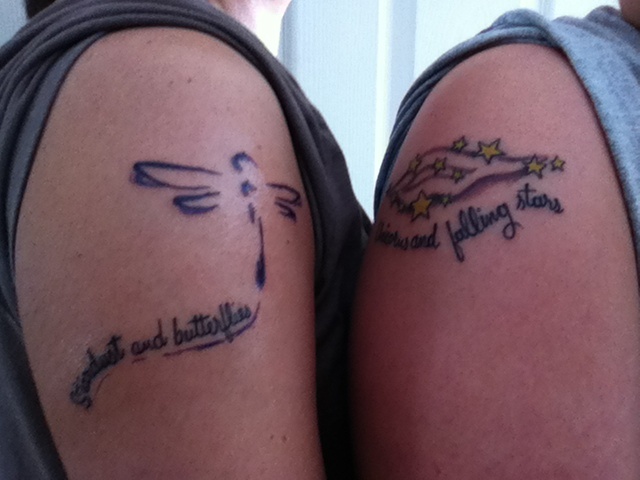  dragonfly mother daughter tattoos