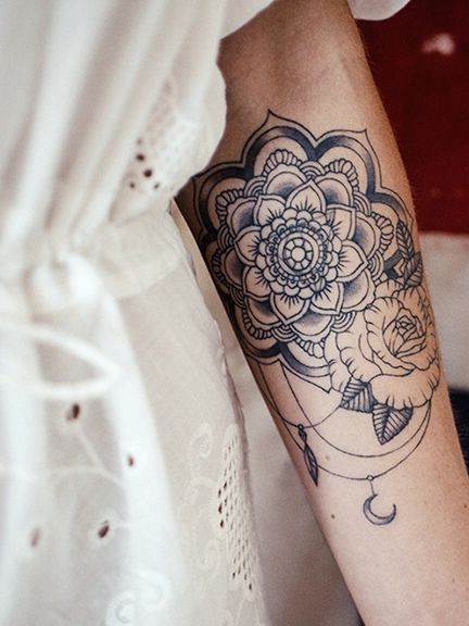  mandala rose tattoo