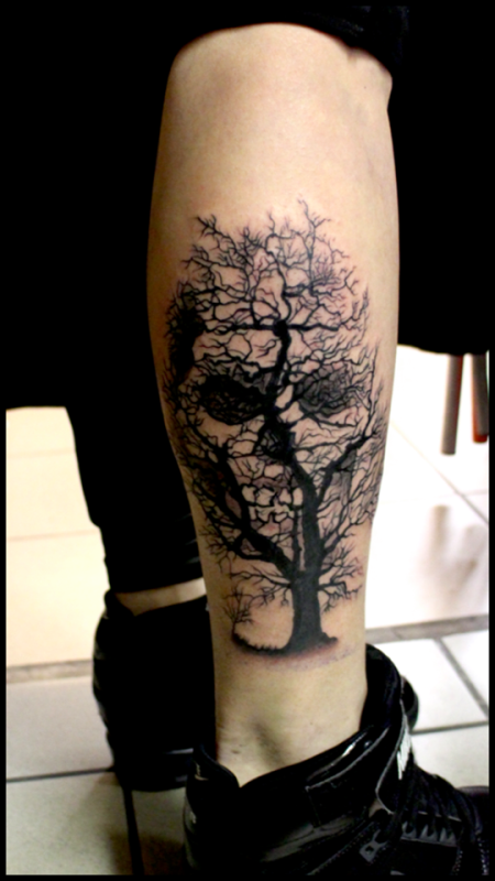 skull tree tattoos