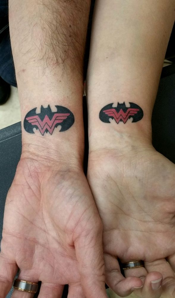 batman couple tattoos