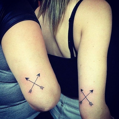  best friend tattoos arrows