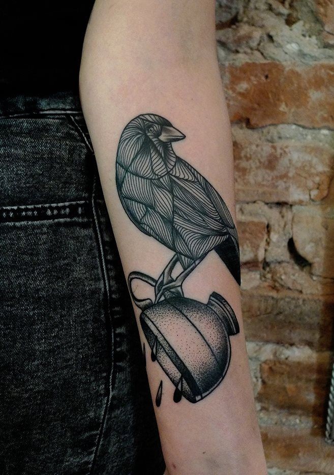  bird forearm tattoos