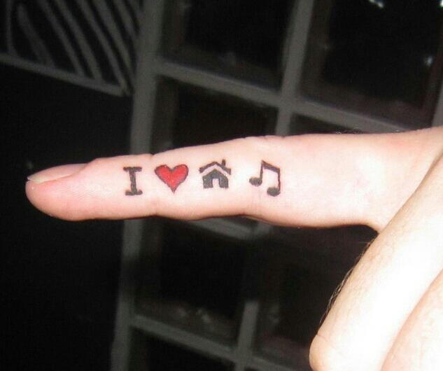 house music tattoos