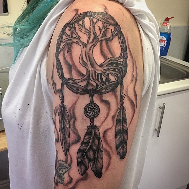  tree dream catcher tattoo