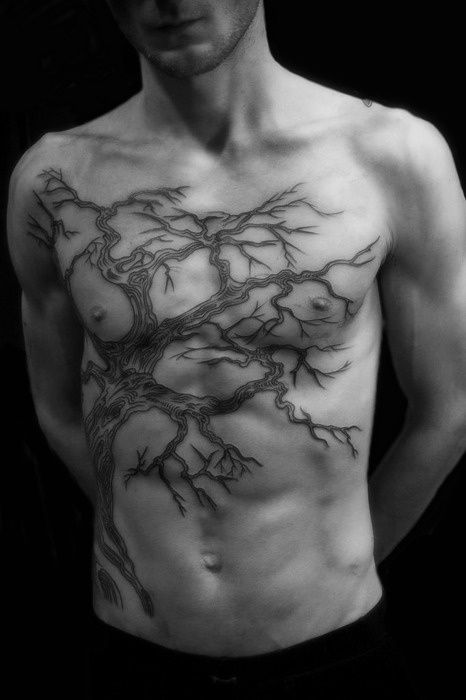 tree tattoos chest