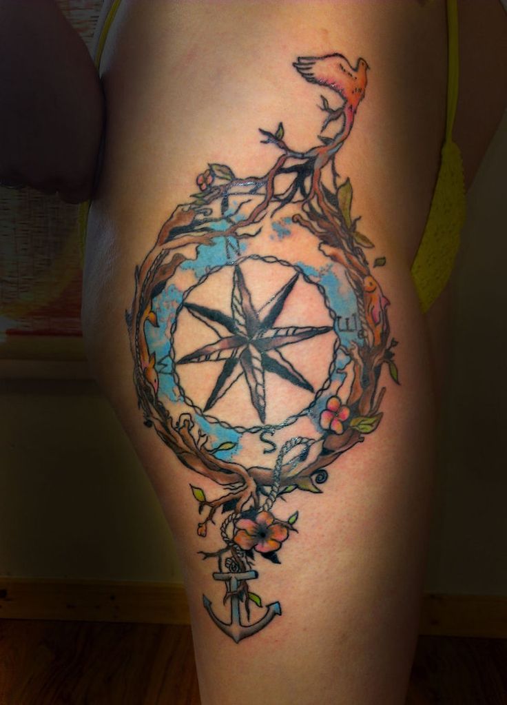  compass tattoo women