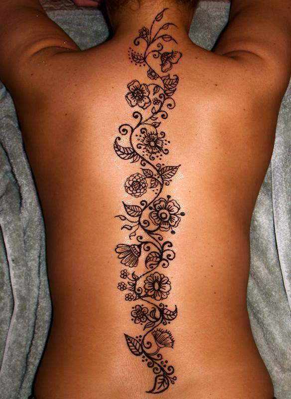  henna tattoo back