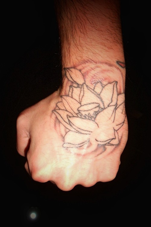  lotus hand tattoos