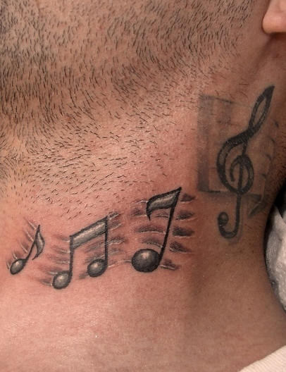  music tattoos neck