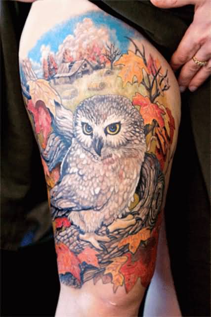  teenager owl tattoo