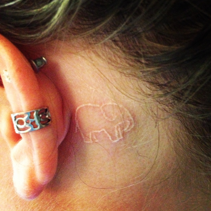  white elephant tattoo
