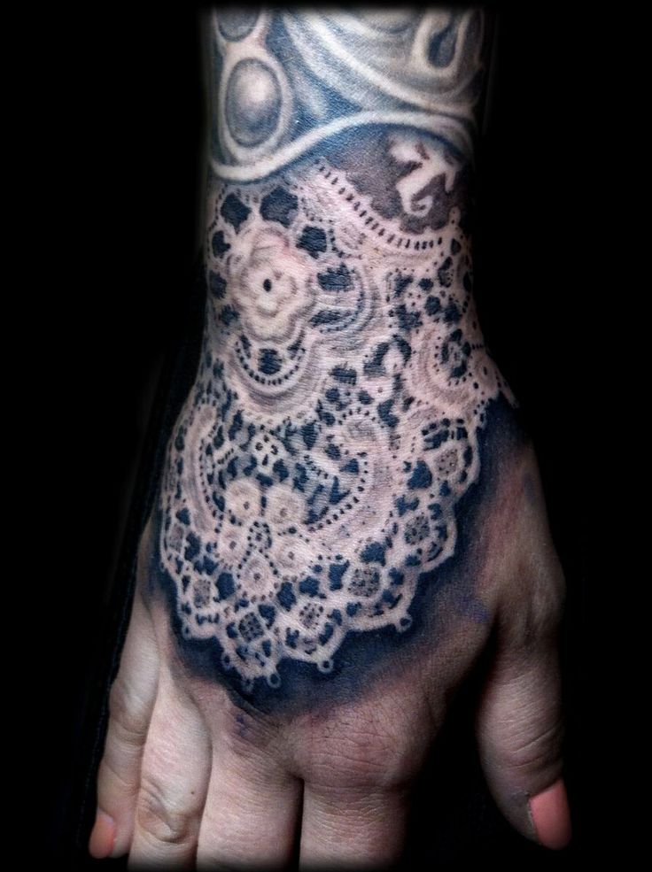blue lace tattoo