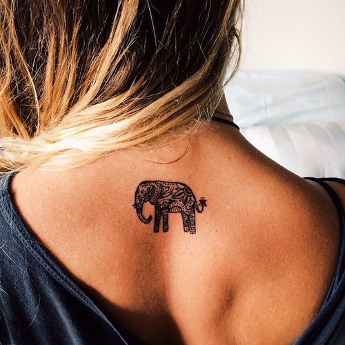 elegant elephant tattoo