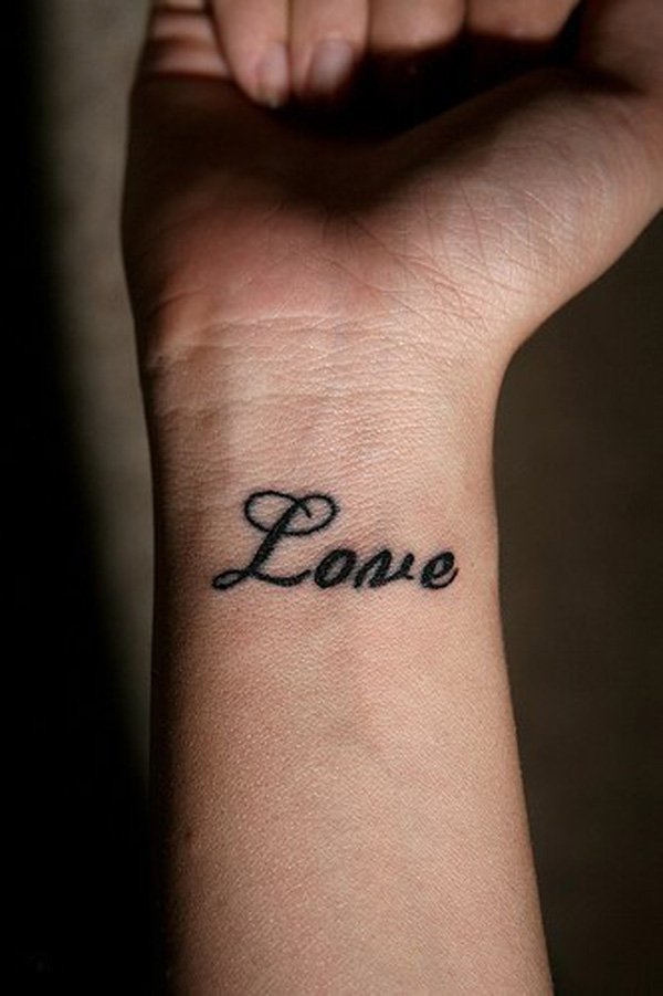  love wrist tattoos