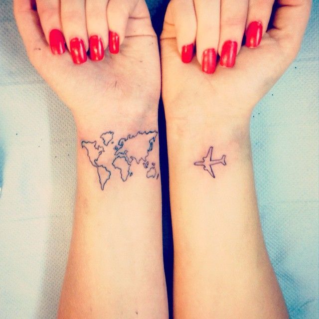 matching travel tattoos