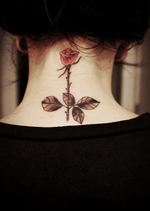  rose tattoo neck