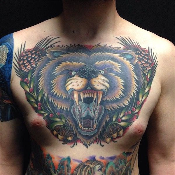  bear chest tattoos